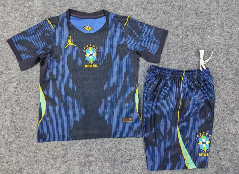 Kids-Brazil 2026 World Cup Away Soccer Jersey(Player)